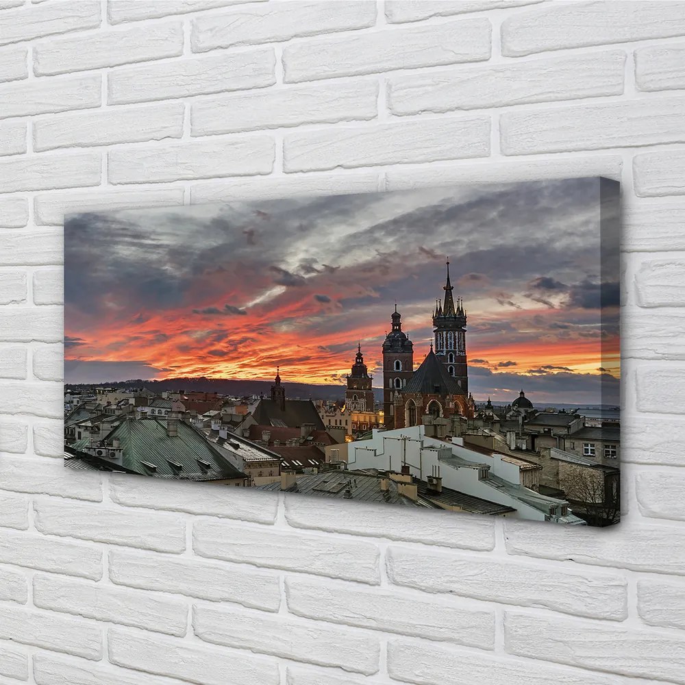 Tablouri canvas Cracovia Sunset Panorama