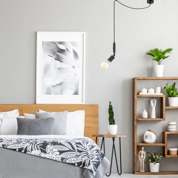 Lustr INA pe cablu 1xE27/42W/230V negru