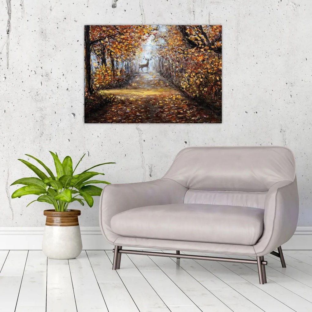 Tablou pe sticlă - Spiritul pădurii (70x50 cm)