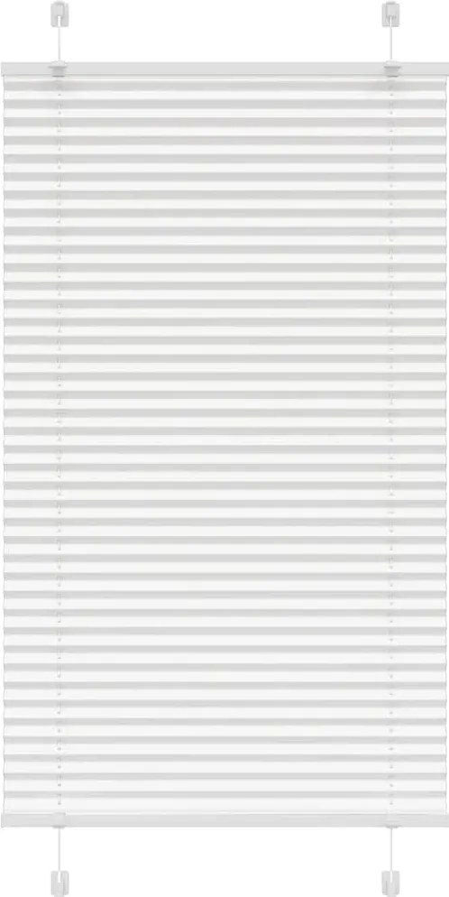 vidaXL Jaluzea plisată alb 80x100cm Lățime țesătură 79,4 cm poliester