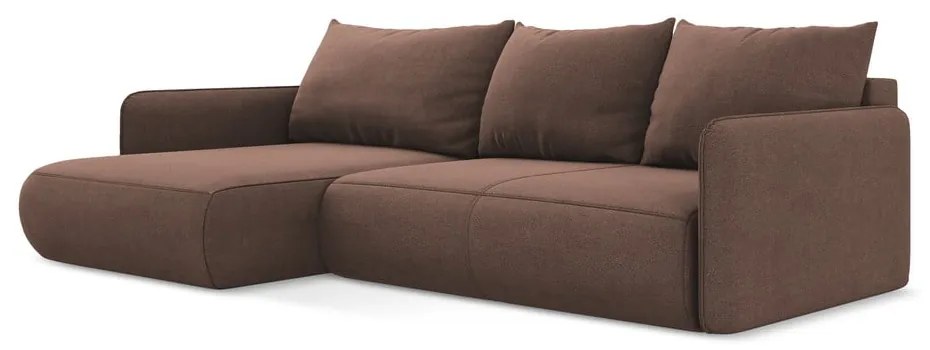 Colțar roz extensibil/cu spațiu de depozitare (cu colț pe partea stângă) Nanea – Makamii