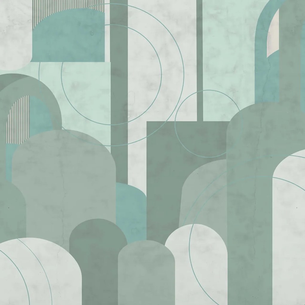 Fototapet, Lovely Arches, Green, Rebel Walls