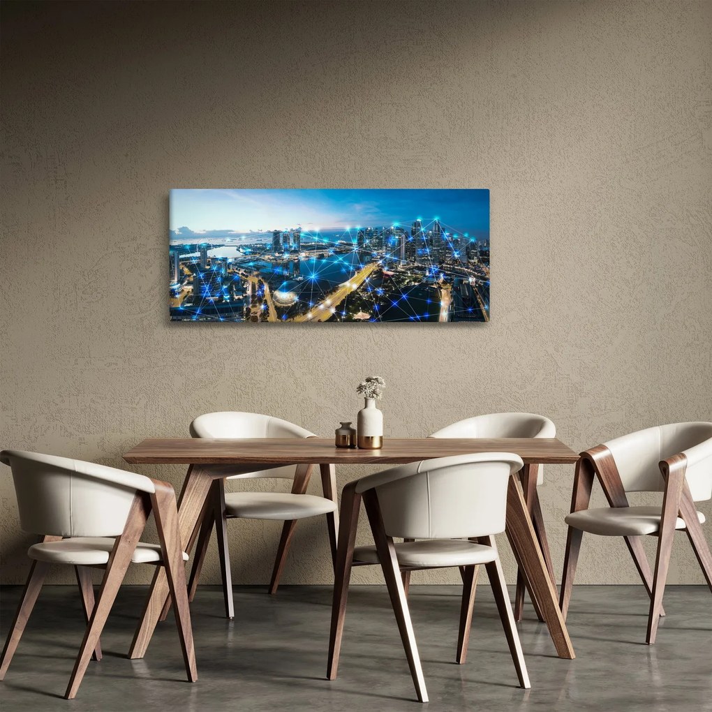 Tablou - Rețeaua orașului (120x50 cm)