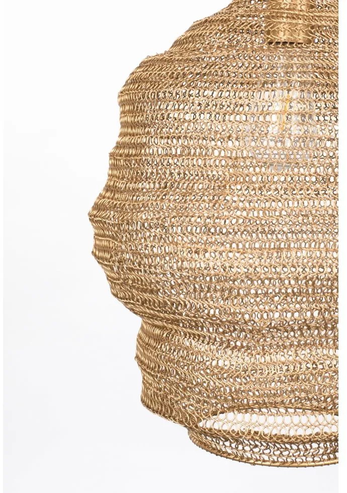 Lustră White Label Lena, ø 48 cm, auriu