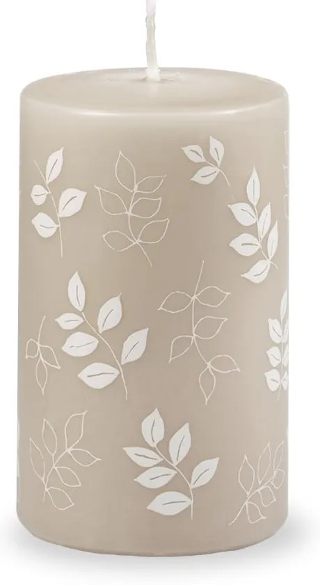 Lumânare Unipar Pure Beauty, durată ardere 40 h, gri - bej