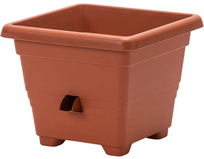 Plastia Ghiveci flori cu auto-udare Bergamot 30 x 30 cm maro deschis, 30 x 30 cm