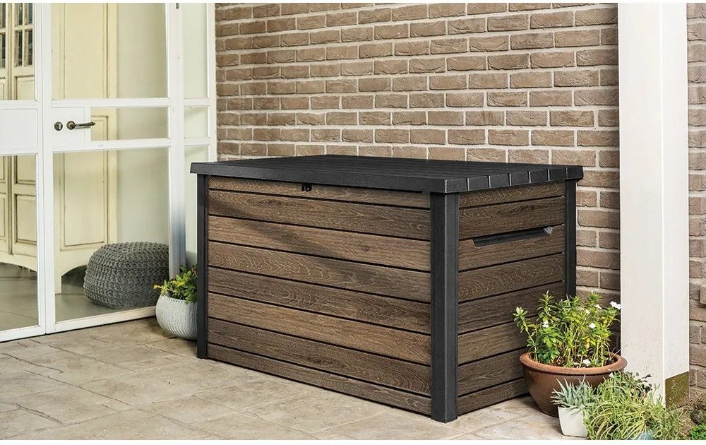 Cutie de depozitare pentru grădină maro din plastic Signature – Keter