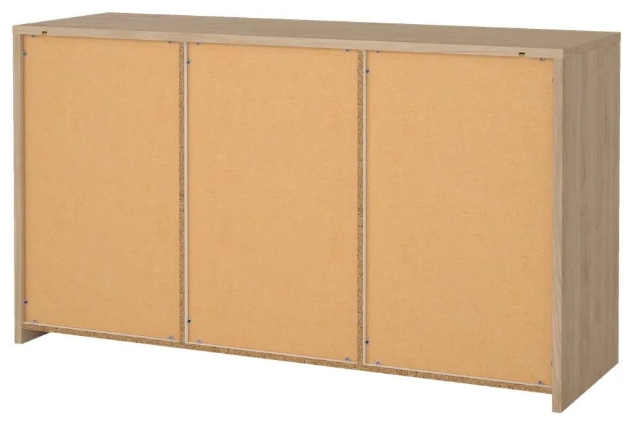 Comodă albă-în culoare naturală cu aspect de lemn de stejar 149x84x48 cm Next – Tvilum