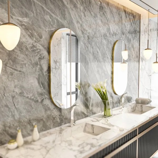 Oglindă de perete RIORS 85x45 cm auriu