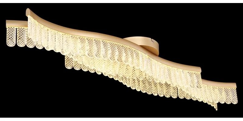 Lustra aplicata, Metal Auriu Mat, Cristale Acrilice, JULIET 67348DG GL
