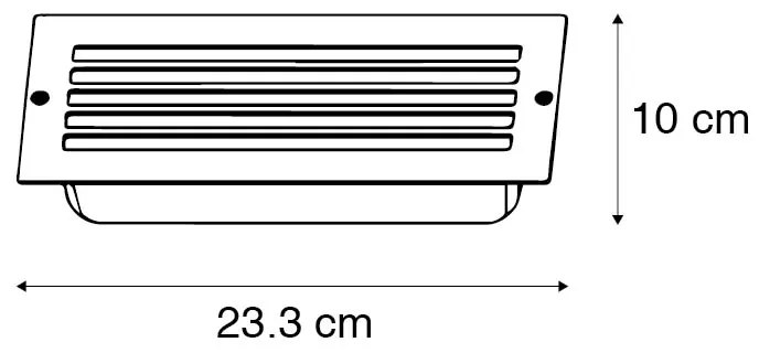 Set de 4 spoturi încastrate moderne din oțel IP44 - Hurricane