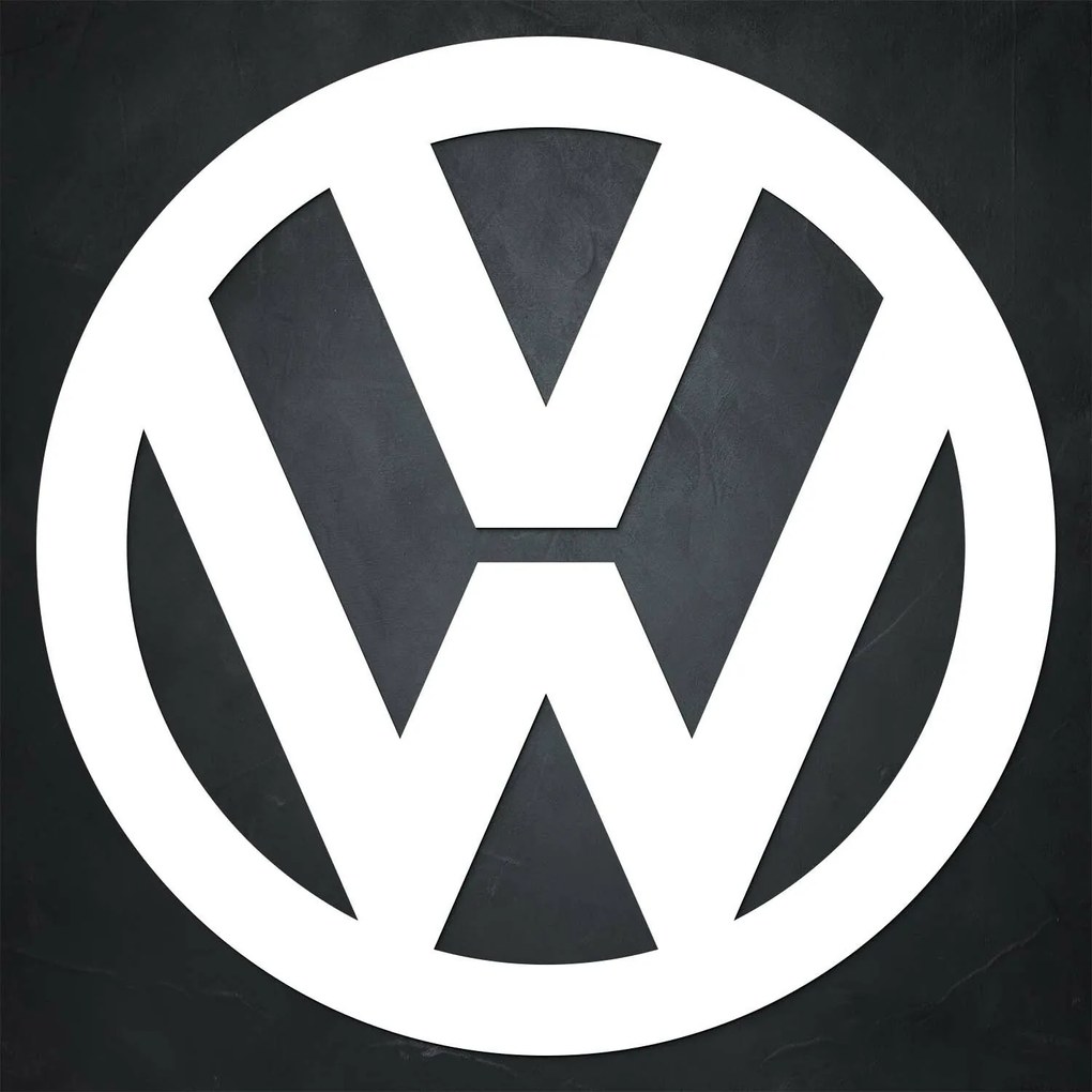 DUBLEZ | Tablou din lemn - Sigla Volkswagen