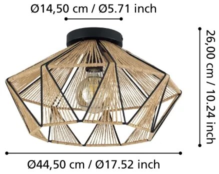 Plafonieră ADWICKLE 1xE27/40W/230V Eglo 43775