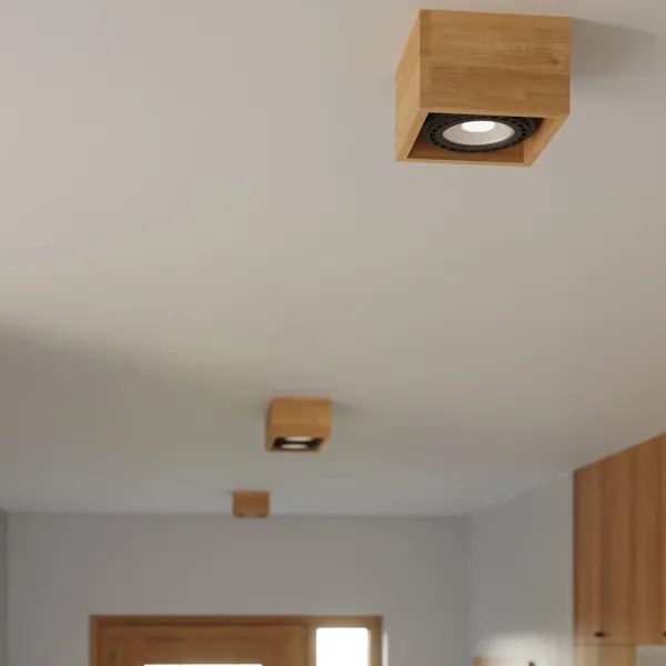 Plafonieră QUATRO 2xGU10/40W/230V lemn