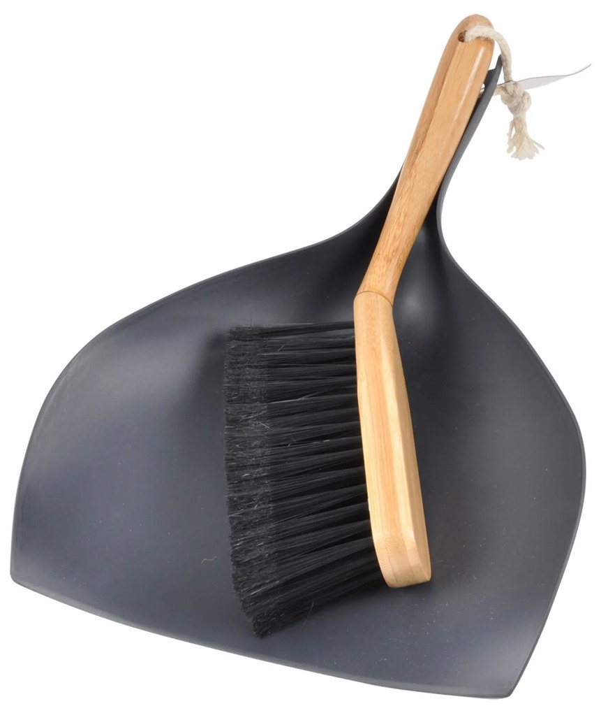 Set perie și faras cu mâner din bambus