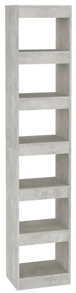 811641 vidaXL Bibliotecă/Separator cameră, gri beton, 40x30x198 cm