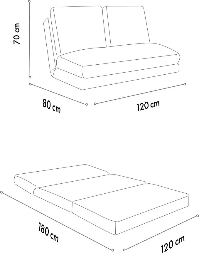 Canapea extensibila 2 locuri moderna,Taida,180X120 cm – stofa gri