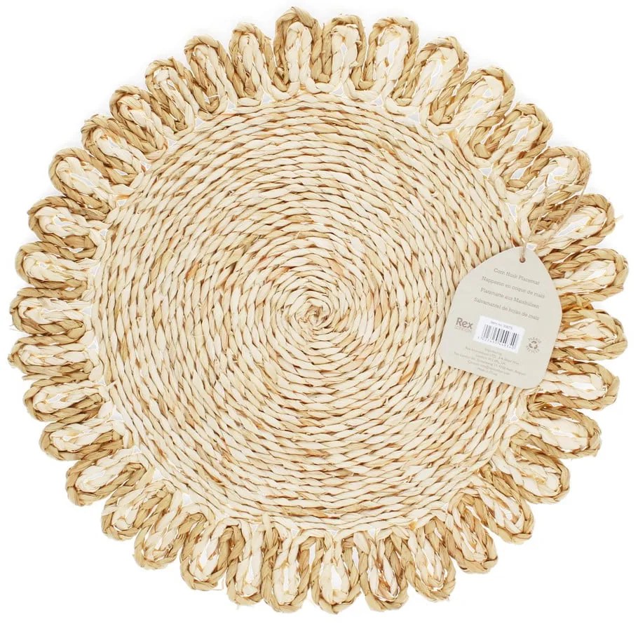 Suport pentru farfurii din coajă de porumb ø 38 cm Corn Husk – Rex London