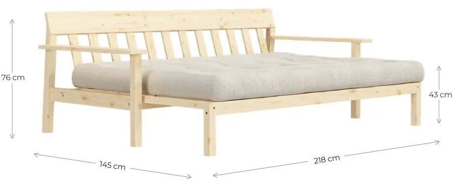 Canapea extensibilă Karup Design Unwind Beige