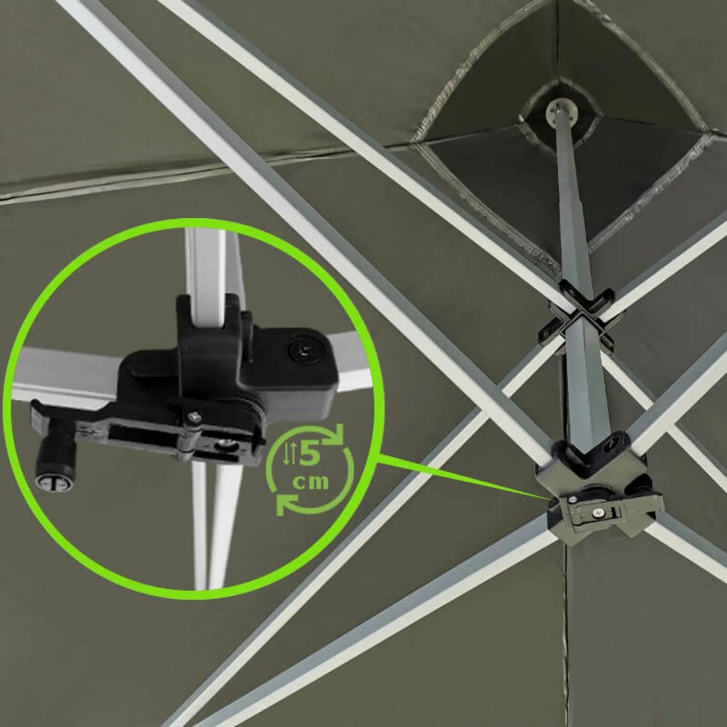 Cortină tip cort 3x6 ALU fără pereți - Cadru din aluminiu, impermeabil - fără pereți - Bej