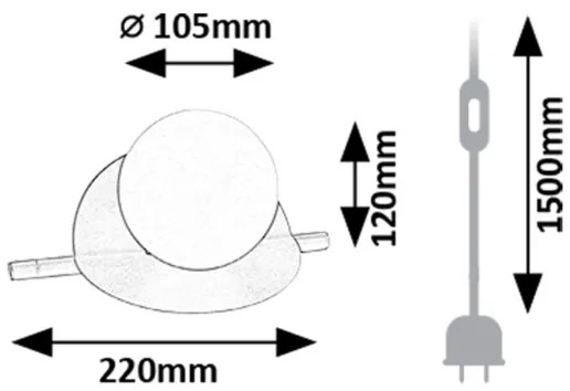 Lampă de masă Rabalux 74222 JULES 1xG9/5W/230V