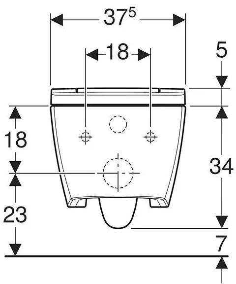 Set vas WC suspendat Geberit, AquaClean Sela, rimless, cu functie de bideu, alb alpin