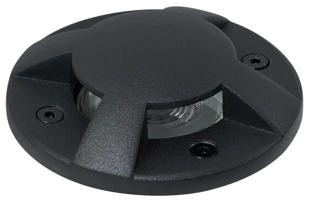 Spot modern de sol negru GU10 50mm Efect de 4 lumini IP65 - Cellar