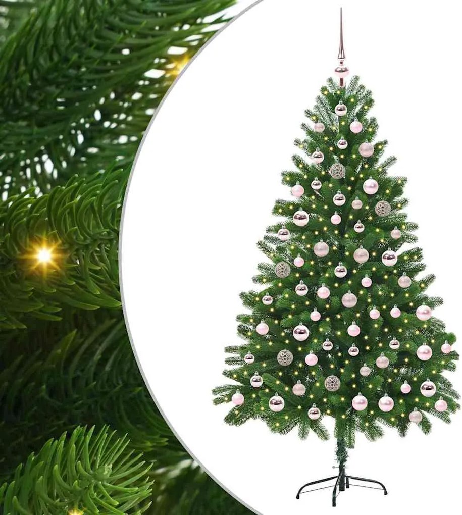 vidaXL Brad de Crăciun cu 300 LED cu suport Verde 180 cm PE