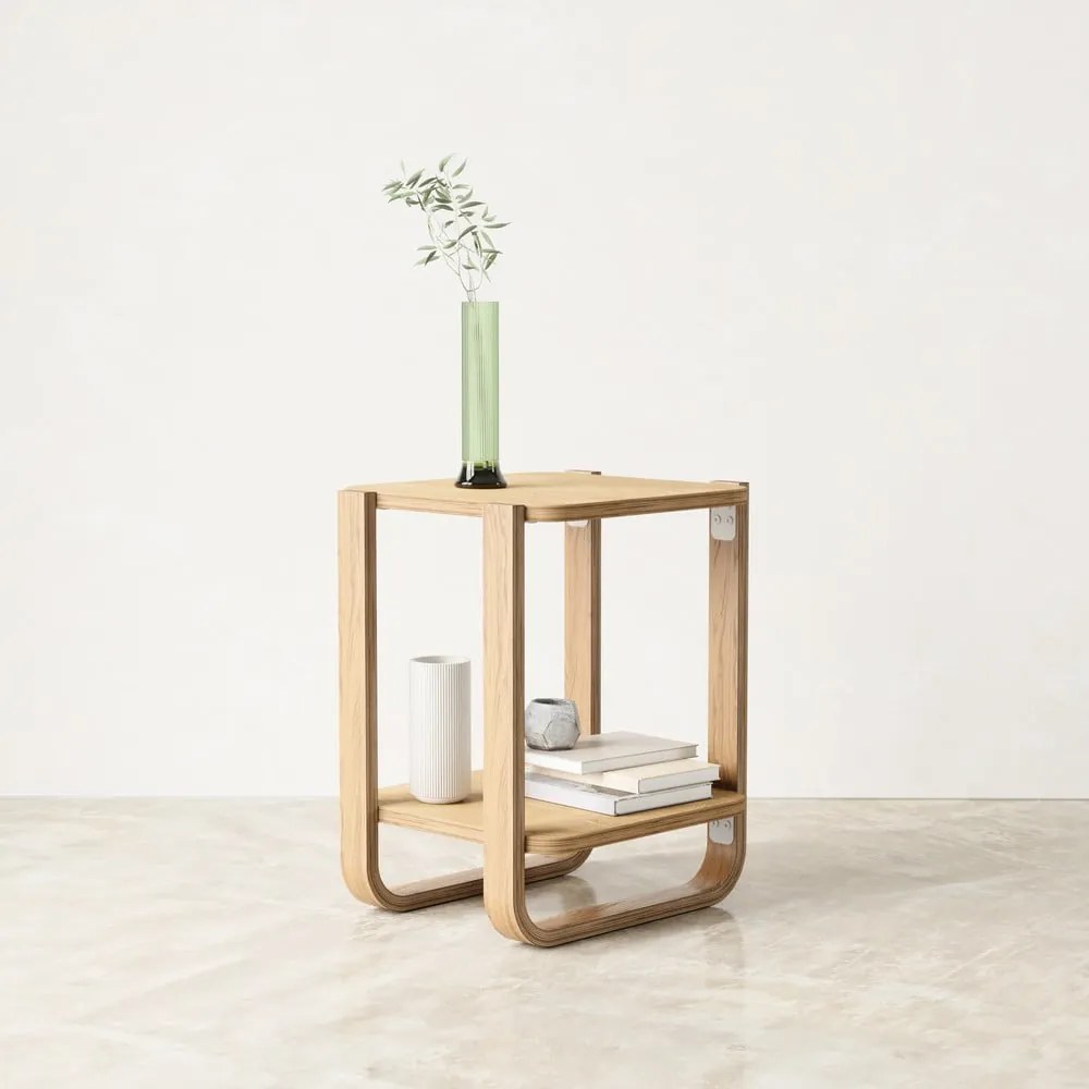 Măsuță auxiliară din lemn masiv de eucalipt 38x42 cm Bellwood – Umbra
