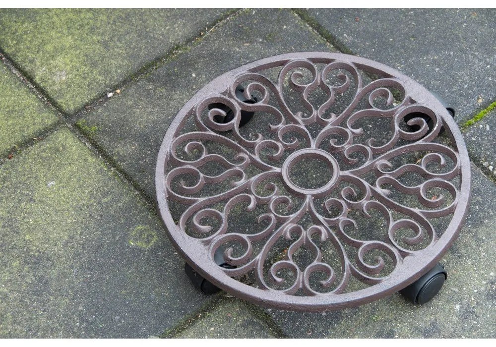 Bază mobilă pentru ghiveci din metal ø 34,5 cm Ornament – Esschert Design