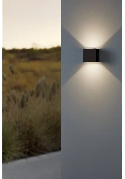 Aplică LED de exterior Eglo 901064 CALPINO 2xLED/2,8W/230V IP54 negru