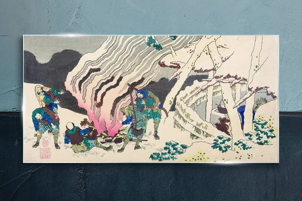 Tablou sticla Abstracție Asia samurai
