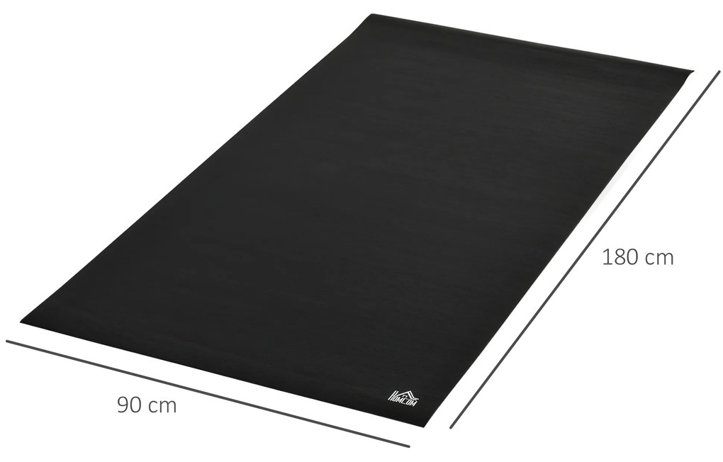 HOMCOM Covor Protecție Podea pentru Echipamente Fitness, Antialunecare, Rezistent la Abraziune, 180x90cm, Negru | Aosom Romania