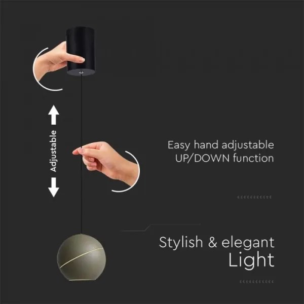 Lustră LED tactilă pe cablu LED/8,5W/230V 3000K auriu