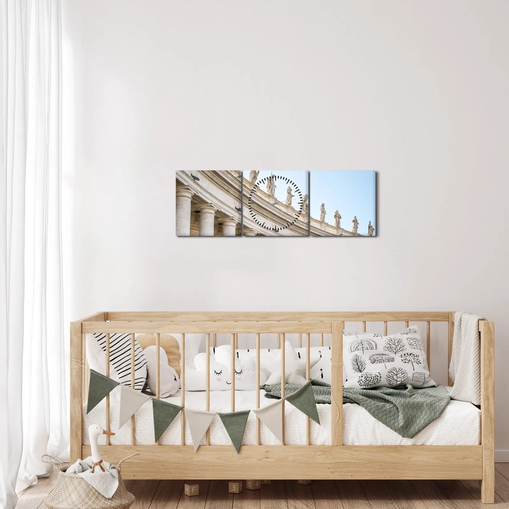 Tablou - Vatican (cu ceas) (90x30 cm)