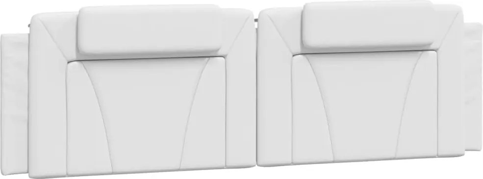 vidaXL Pernă pentru tăblie pat, Viana, alb, 180 cm, piele artificială