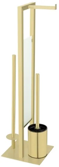 WENKO 26034100 - Set WC RIVALTA 18x70 cm, inox/auriu/alb/negru