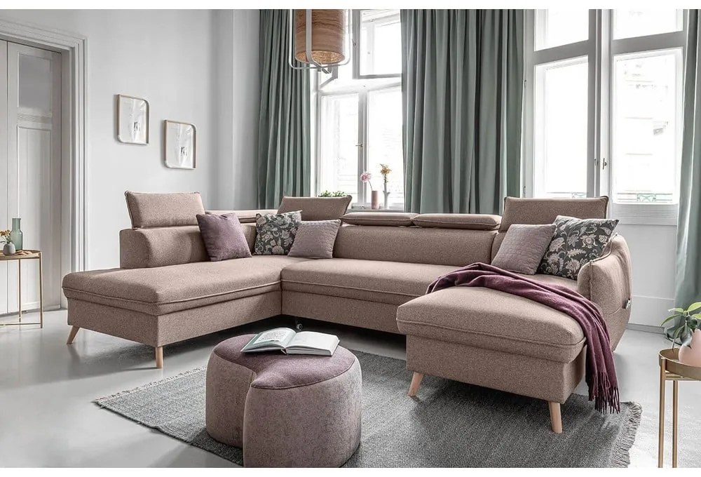 Colțar bej extensibil (cu colț pe partea stângă ) Sweet Harmony – Miuform