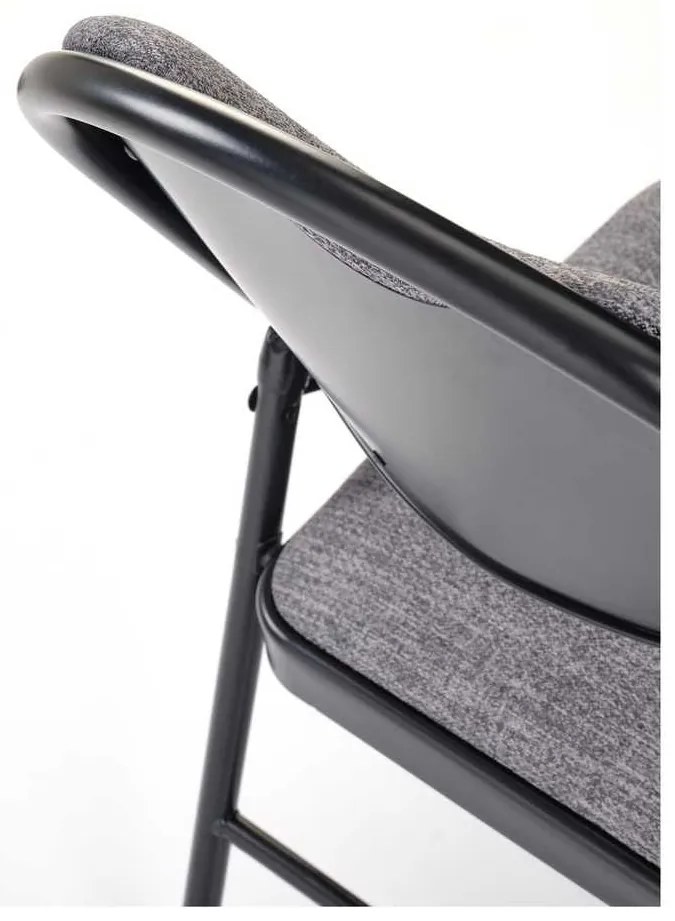 Scaun pliabil Dover, gri / negru