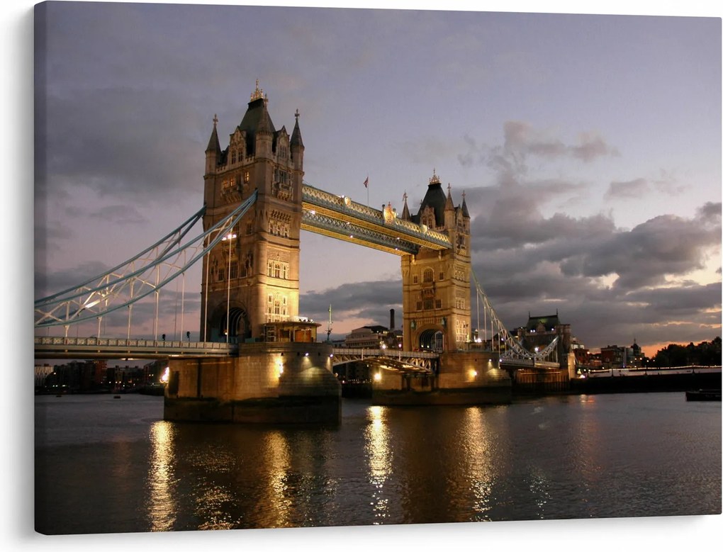 Tablou - Tower Bridge la noapte (70x50 cm)