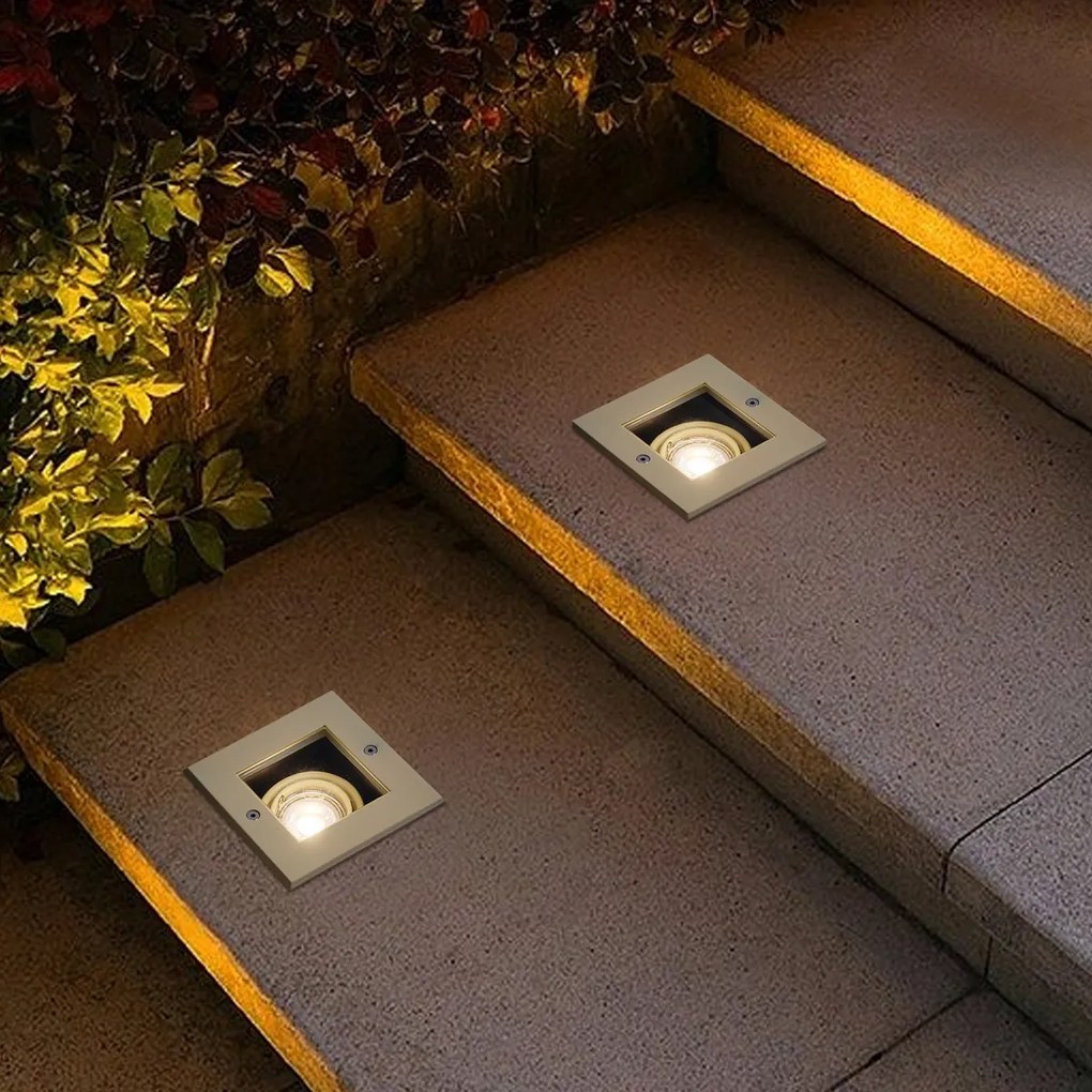 Spot de sol modern bej GU10 50mm reglabil IP65 - Oneon