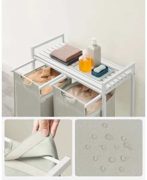 Coș pentru rufe REX alb