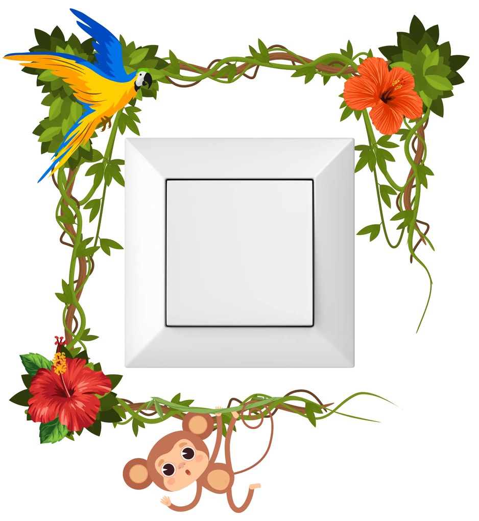 PIPPER. Autocolant pentru Întrerupător "Jungla"