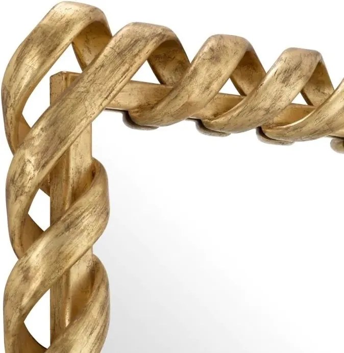 Oglinda decorativa design LUX Casone auriu, 141x93cm