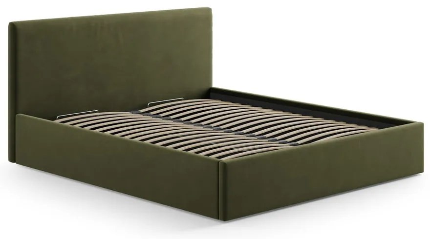 Tăblie de pat verde tapițată 170,5x100 cm Remo – Micadoni