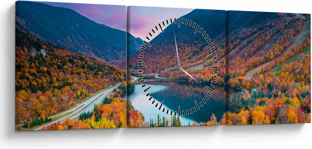Tablou - White Mountain, New Hampshire, USA (cu ceas) (90x30 cm)