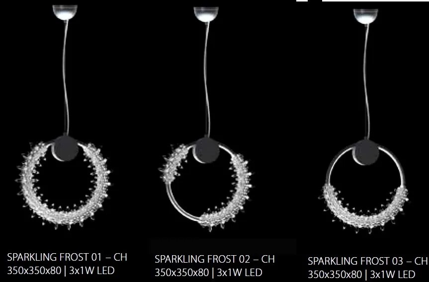 Lustra LED moderna Vision design LUX cristal SPARKLING FROST 35cm