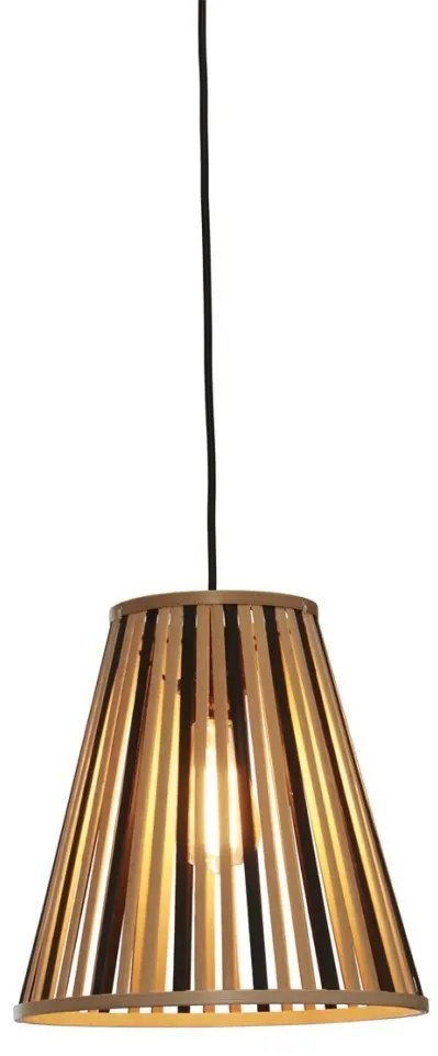 Lustra/Pendul eco din bambus Merapi tapered S, bl/nat