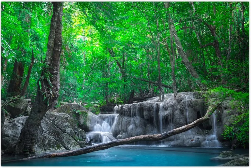 Tablou - Cascada Erawan, Kanchanaburi, Thailanda (90x60 cm)
