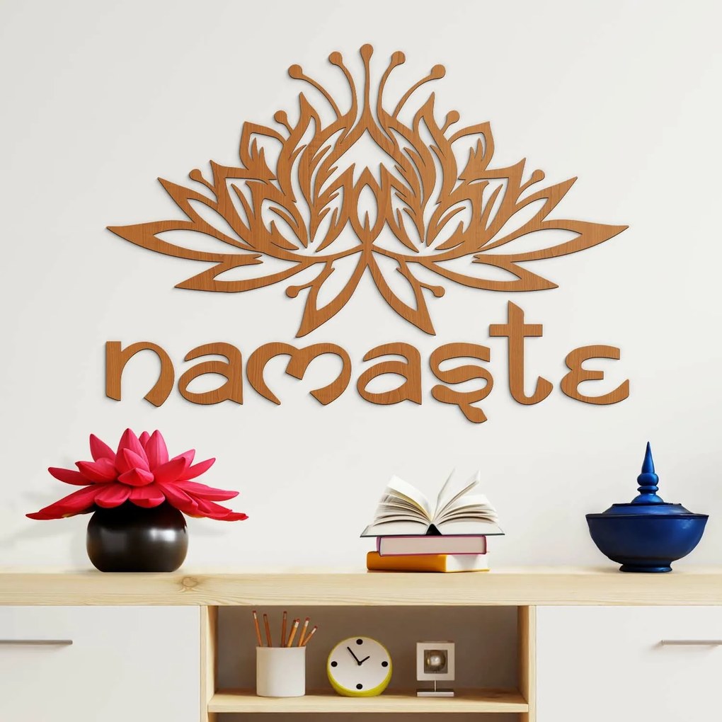 DUBLEZ | Autocolant din lemn - Simbol Namaste